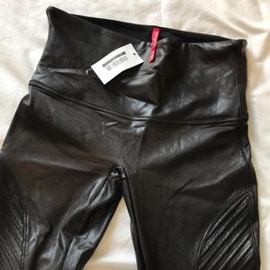 NWT Black Faux Leather Spanx